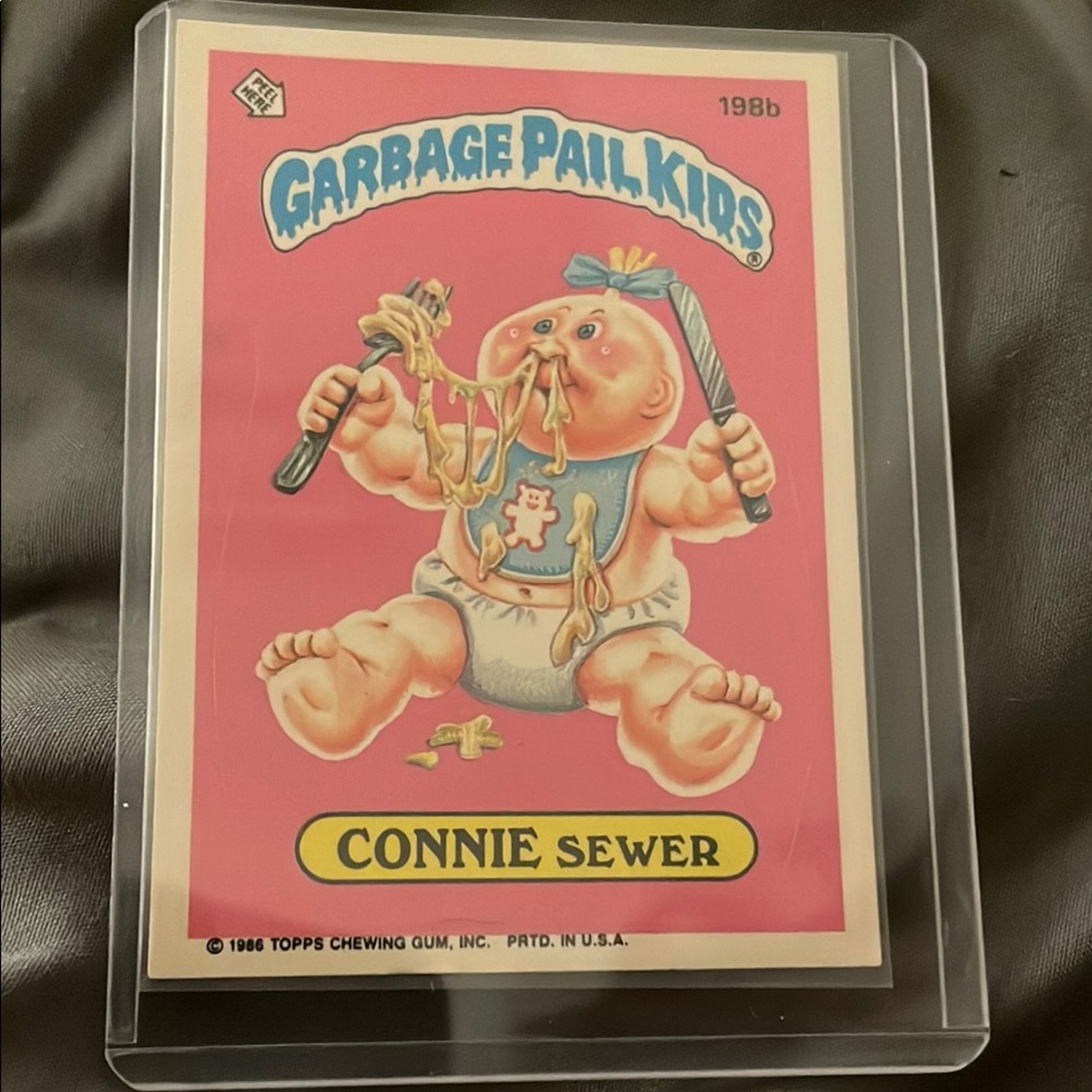 Topps Garbage Pail Kids Card - Pink and Blue